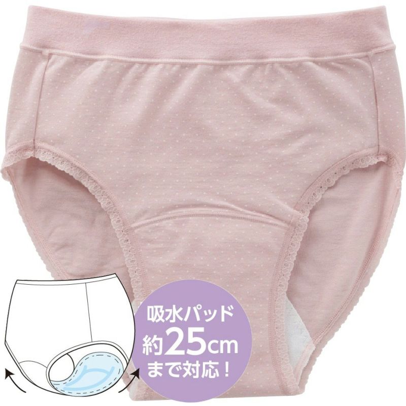 婦人吸水パッド対応ショーツ