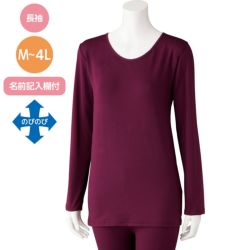 婦人吸湿発熱あたたか保温、温泉ウォーカー8分袖インナー M～LL 日本